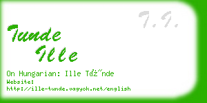 tunde ille business card